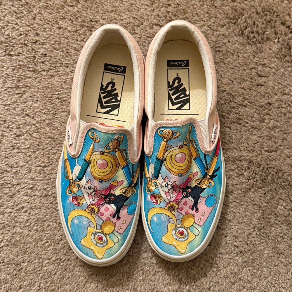Sailor Moon Vans Custom Slip Ons